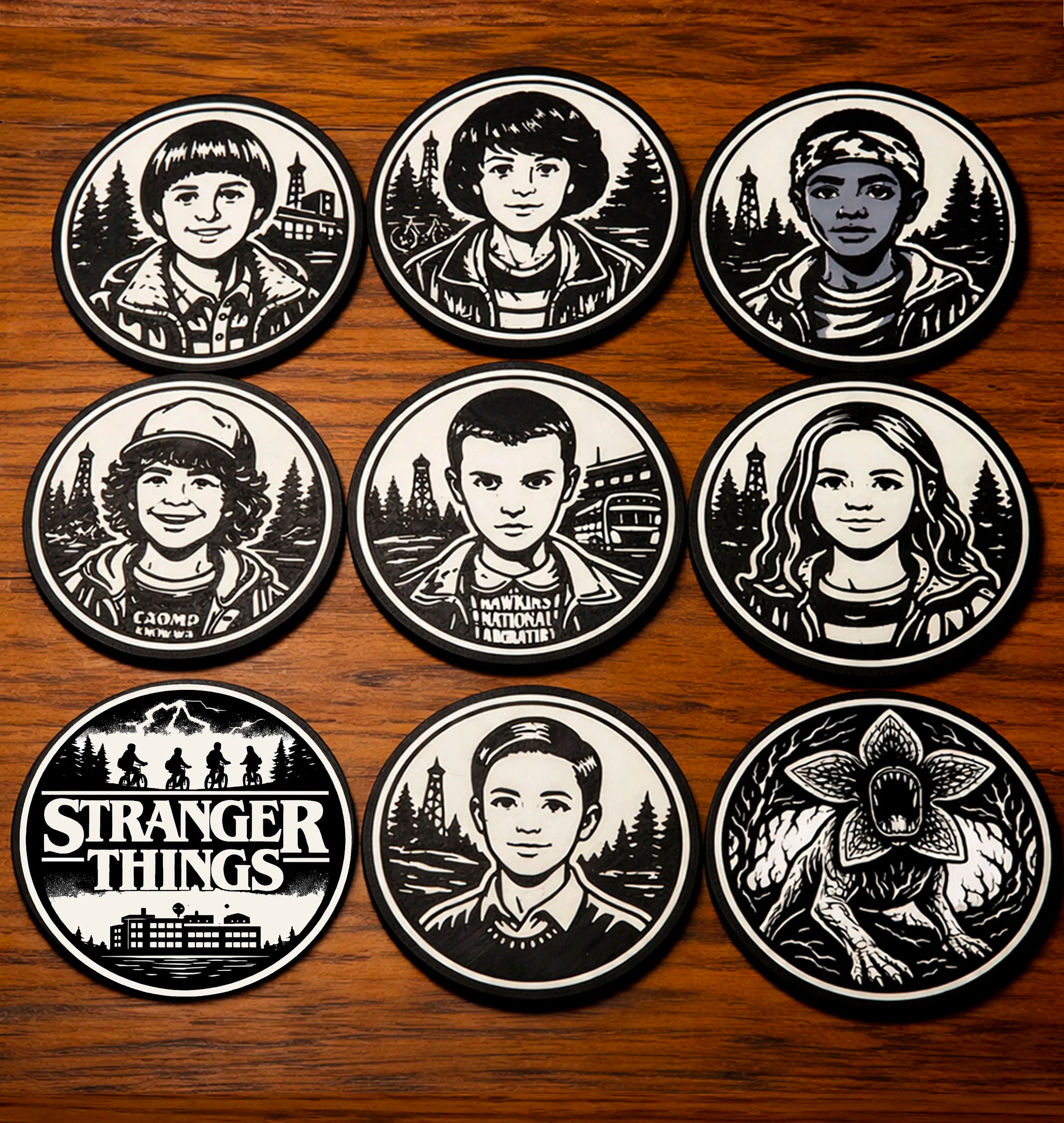 Stanger Things coaster  9pcs