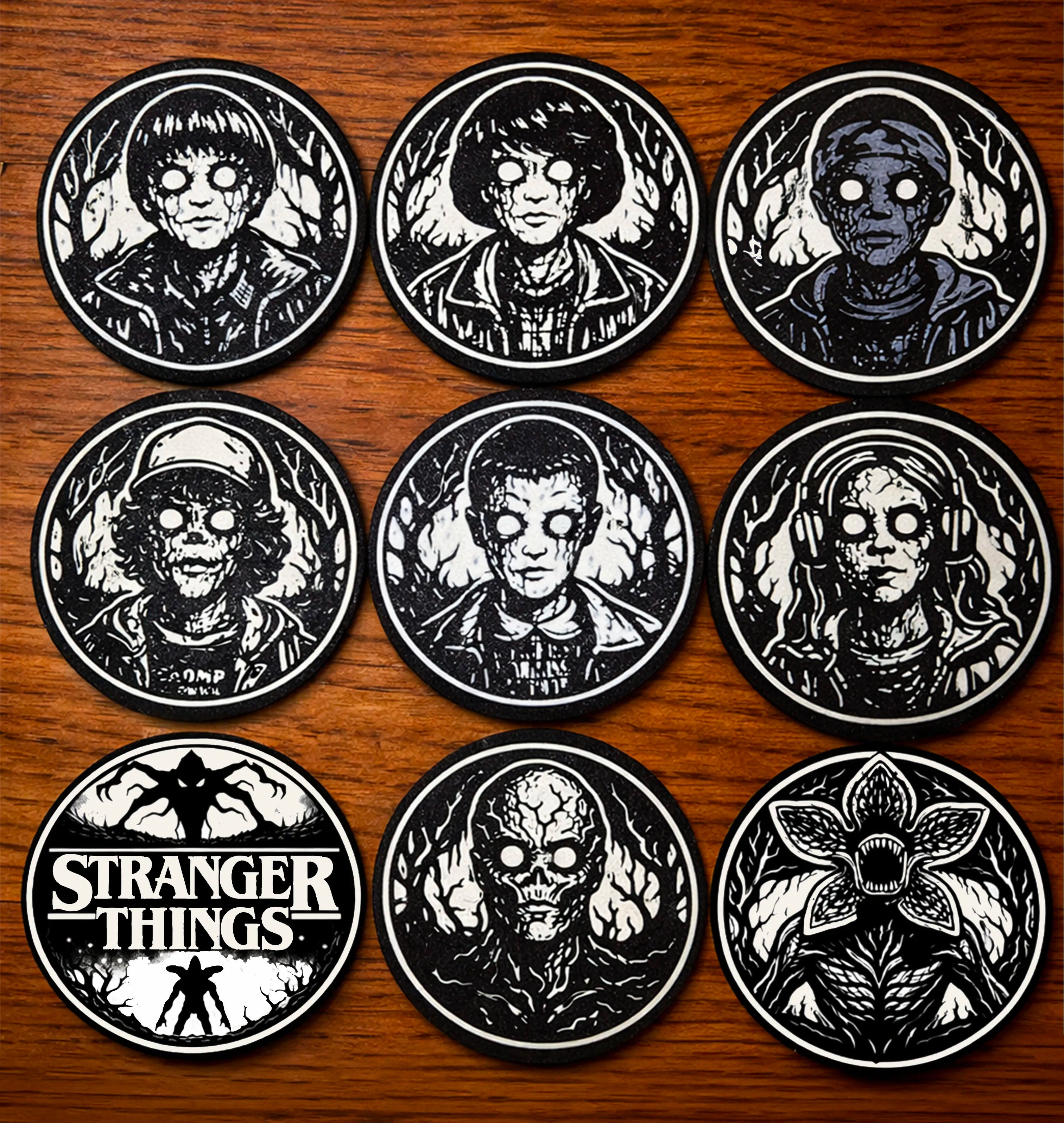 Stanger Things coaster  9pcs